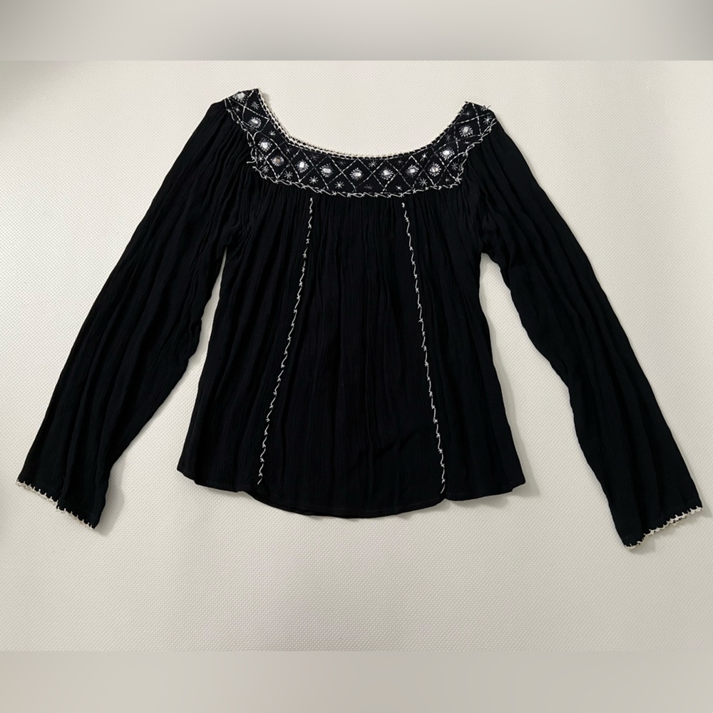 Bohemian Embroidered Hippie Top